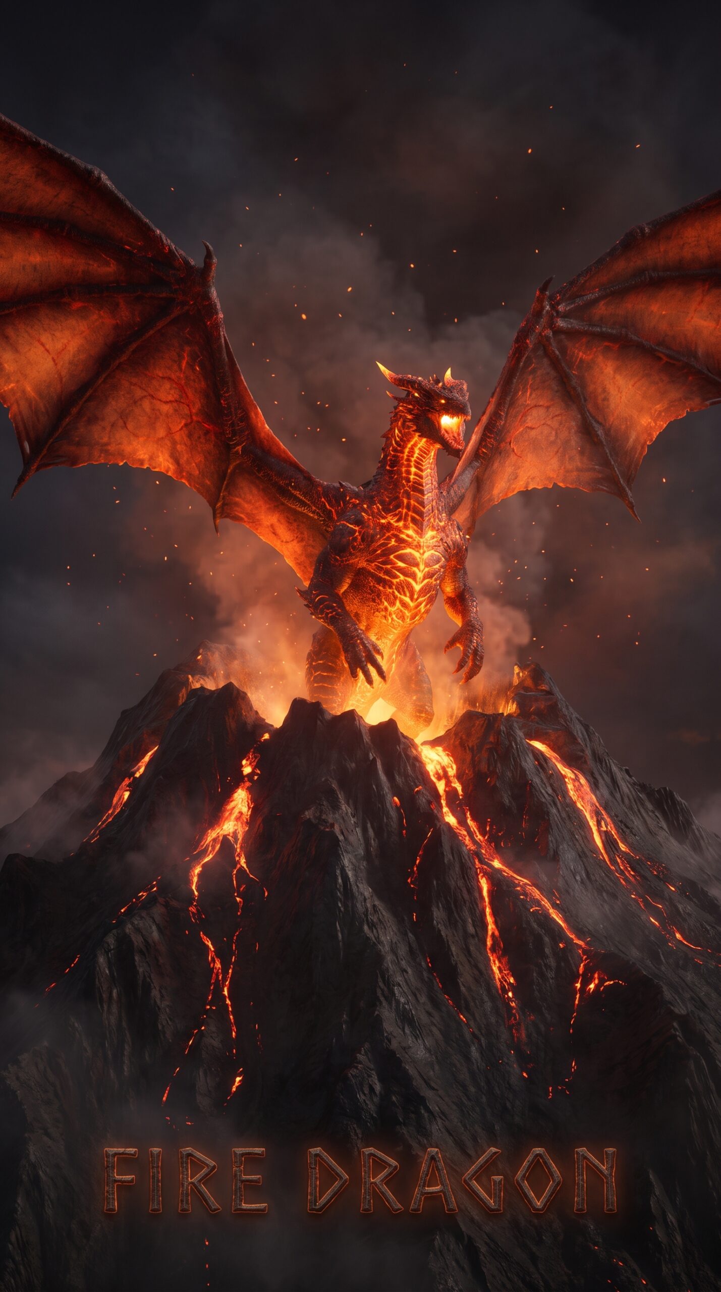 Fire Dragon King Wallpaper